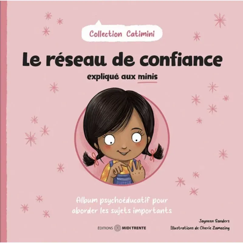Couverture de livre, rose, fille souriante, titre « Le réseau de confiance ».