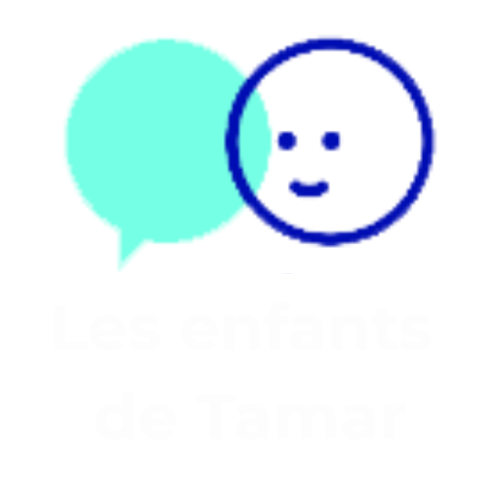 Visage aux contours bleus, avec un sourire et une bulle de dialogue bleu sarcelle. Texte en dessous : « be_nanto ».