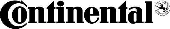 Logo Continental con il nome dell'azienda in grassetto, lettere nere.