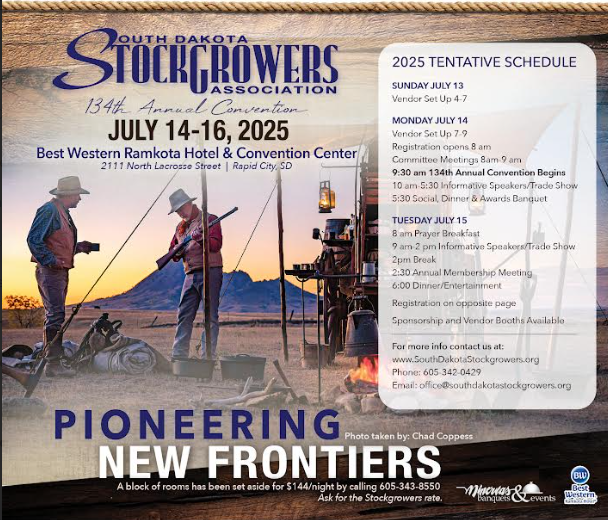 A poster for the stockgrowers association in july 14 16 2025