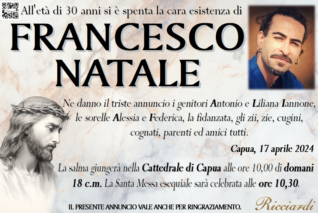 necrologio FRANCESCO NATALE