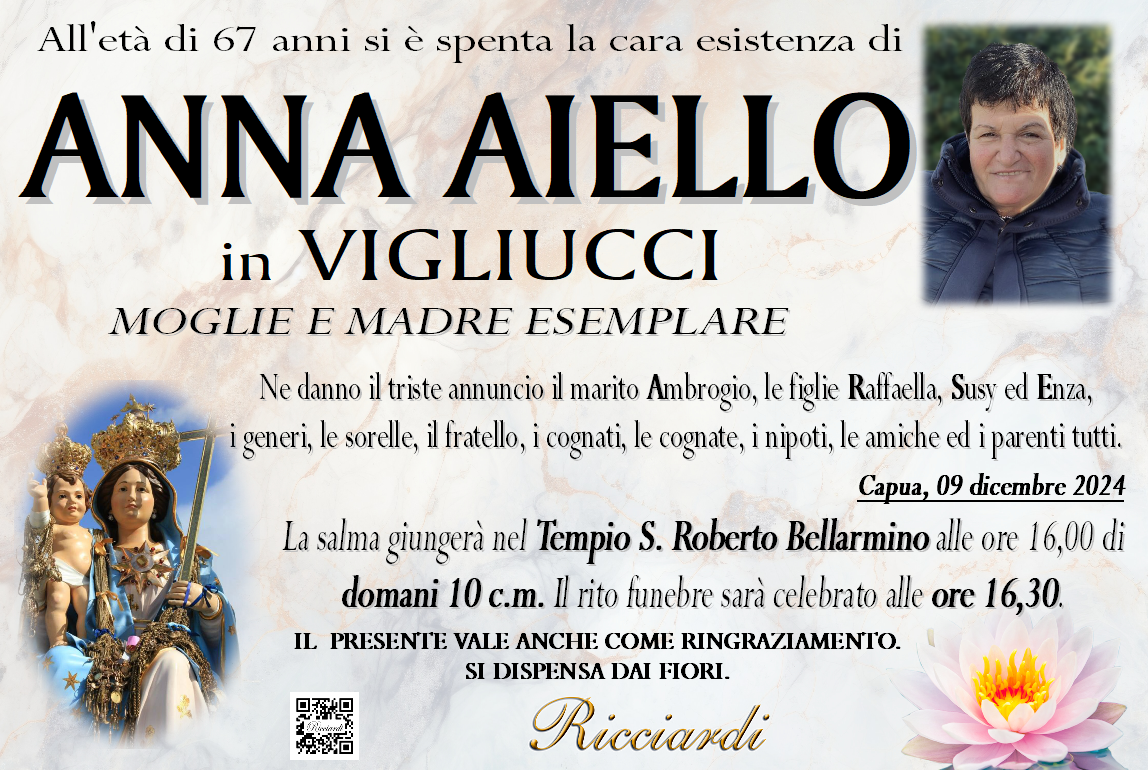 necrologio ANNA AIELLO