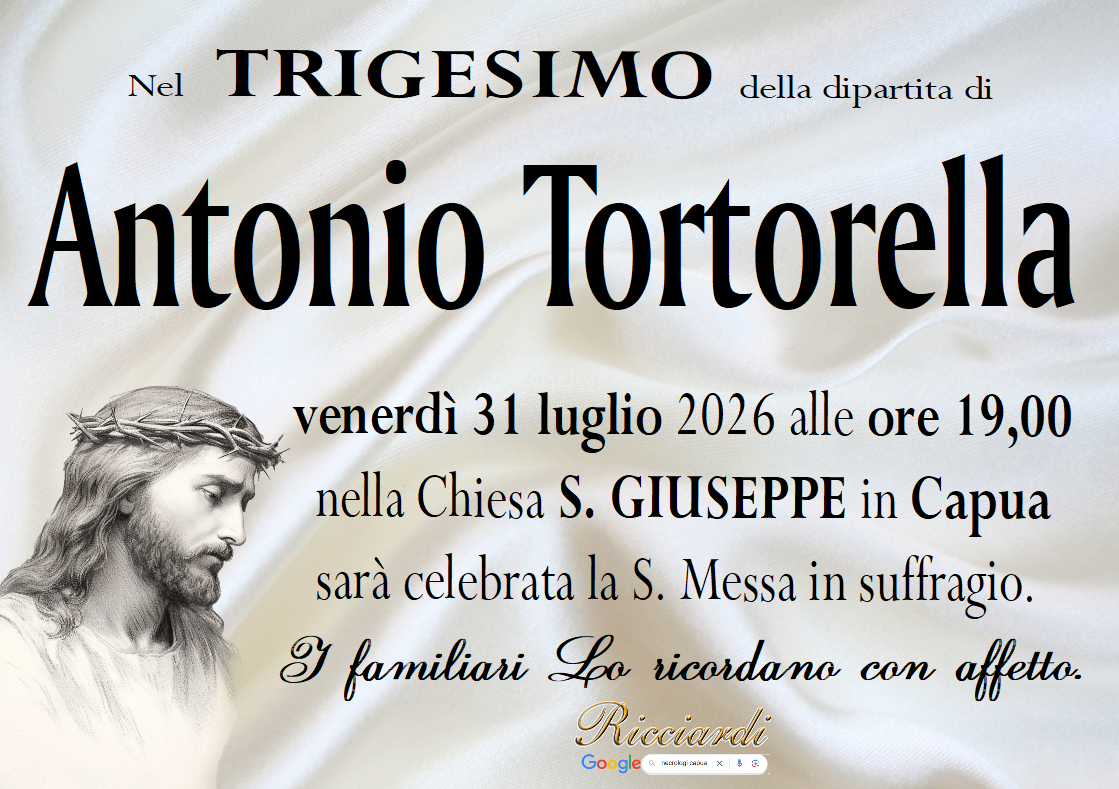 necrologio Antonio Tortorella