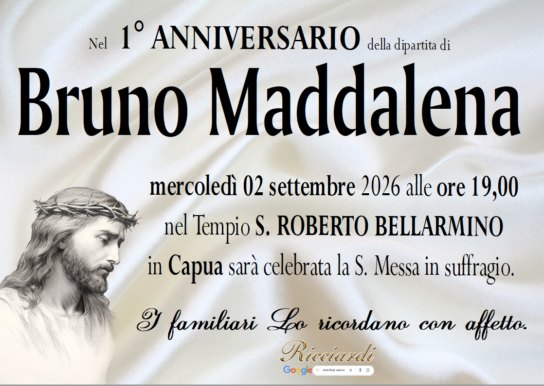 necrologio Bruno Maddalena