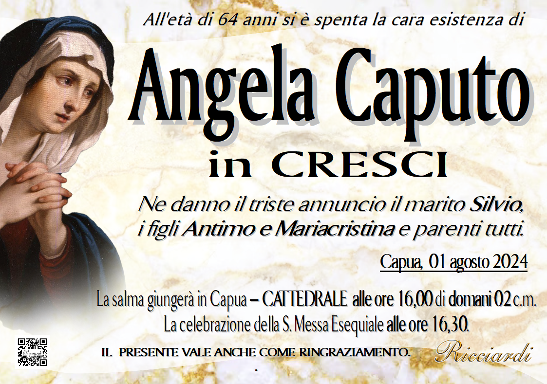 necrologio Angela Caputo