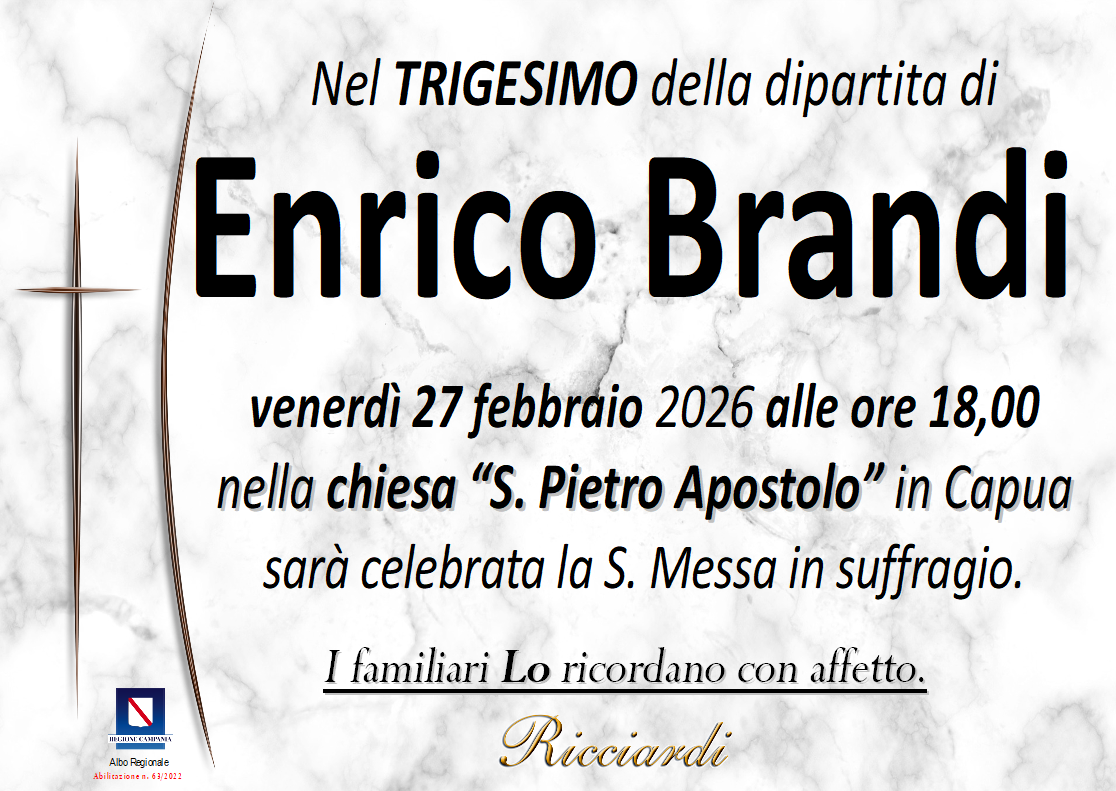 necrologio Enrico Brandi