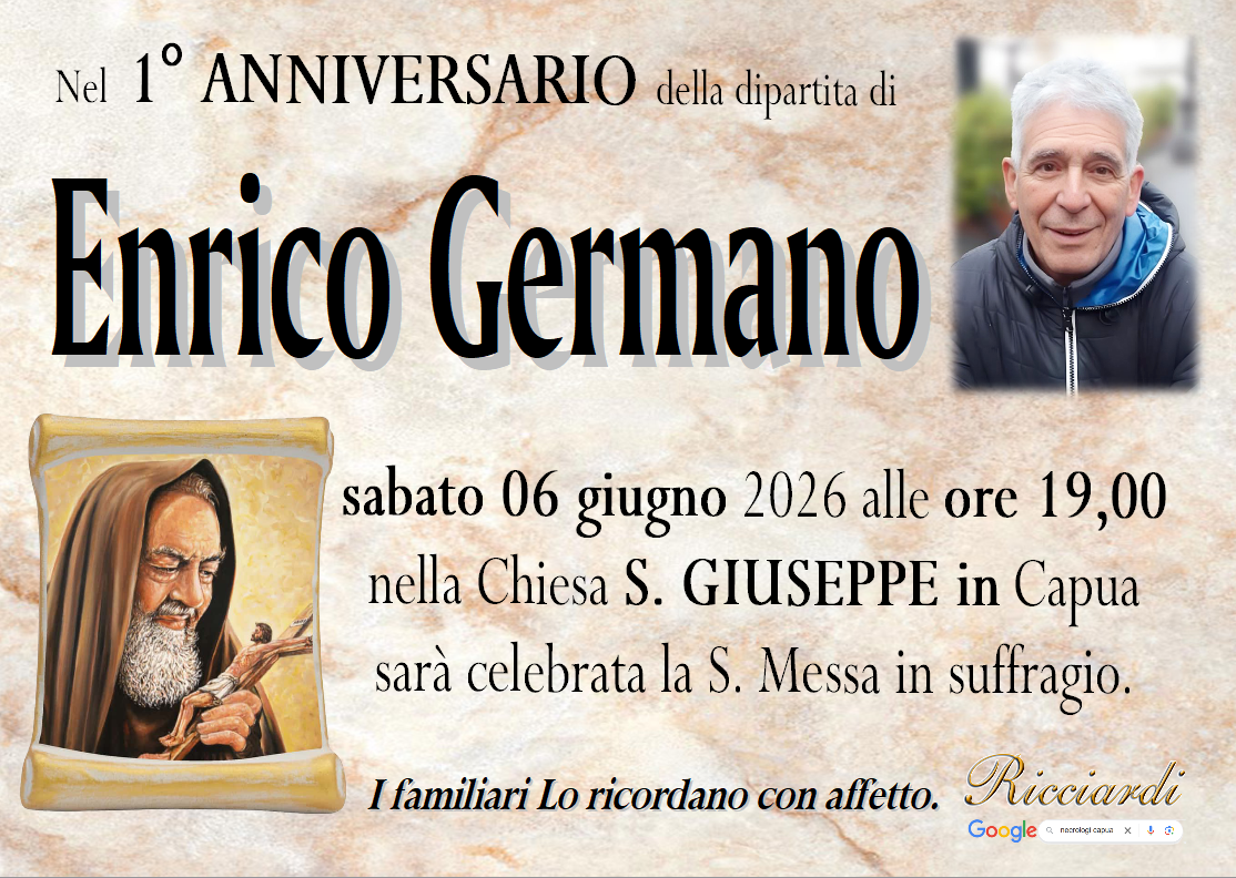 necrologio Enrico Germano