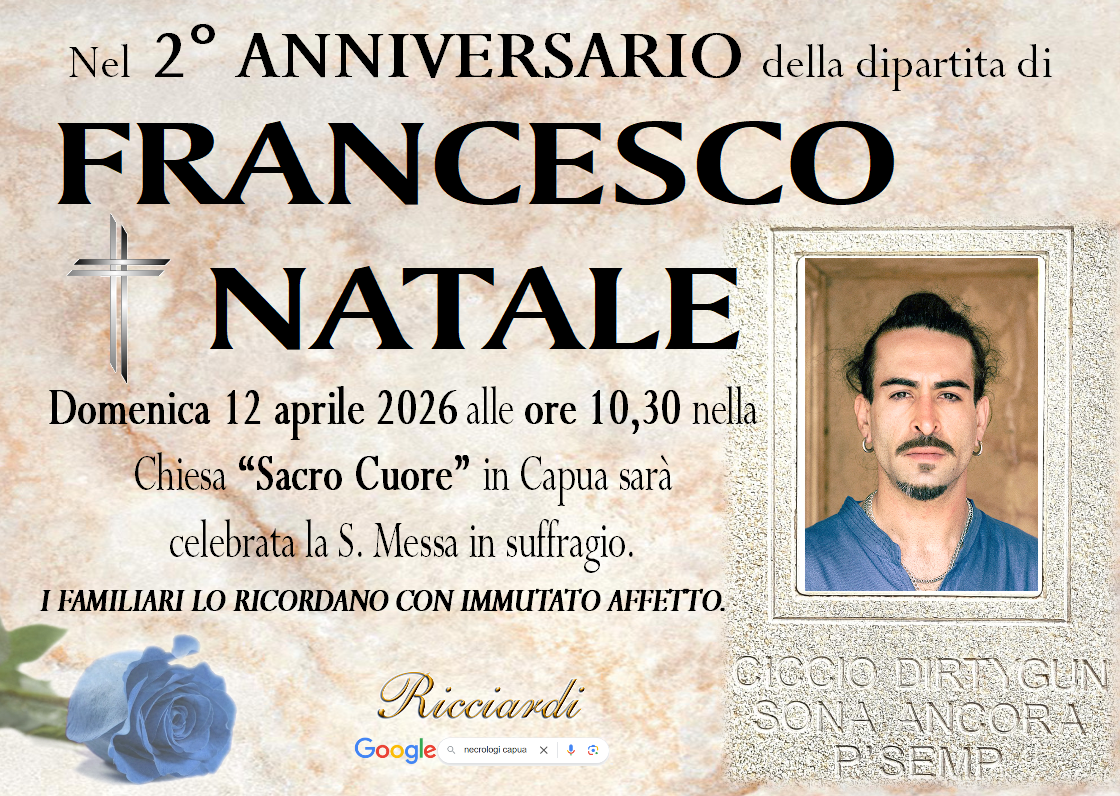 necrologio FRANCESCO NATALE