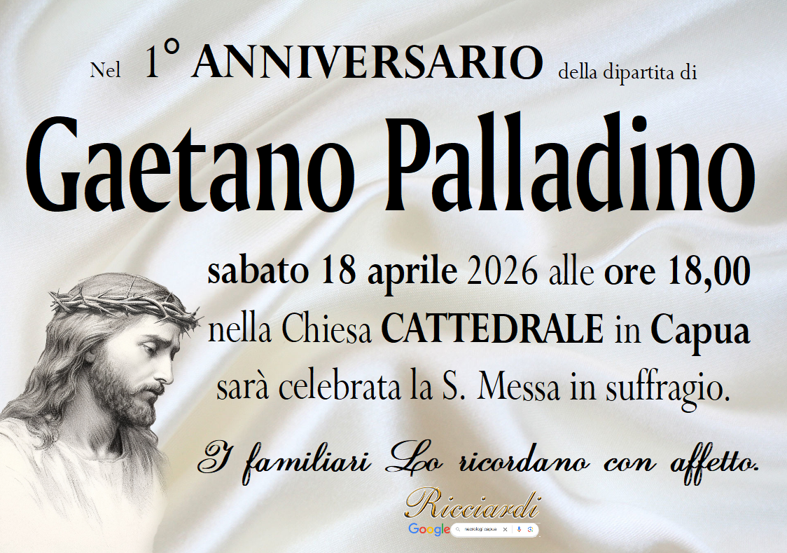 necrologio Gaetano Palladino