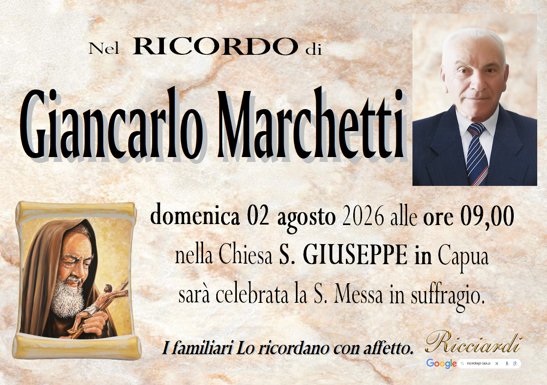 necrologio Giancarlo Marchetti