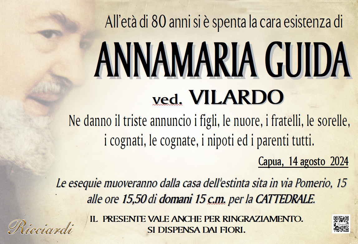 necrologio ANNAMARIA GUIDA