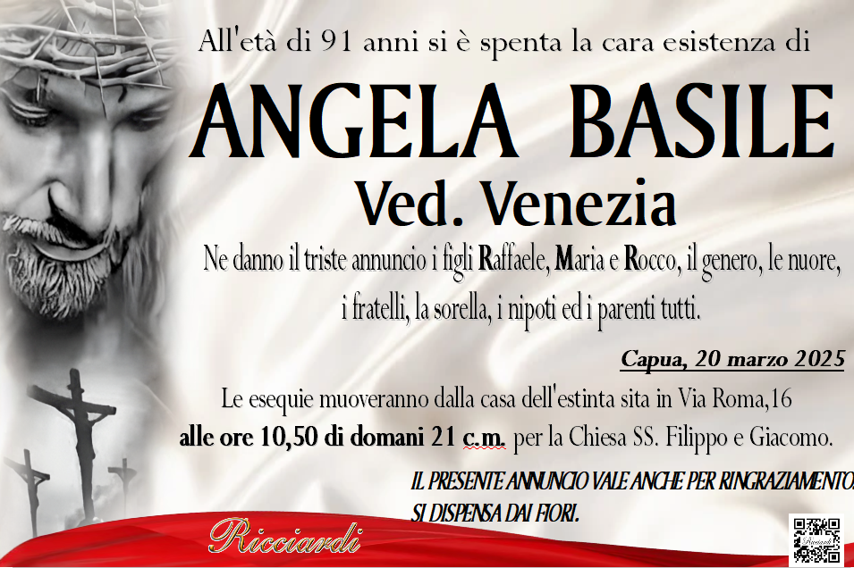 necrologio ANGELA BASILE