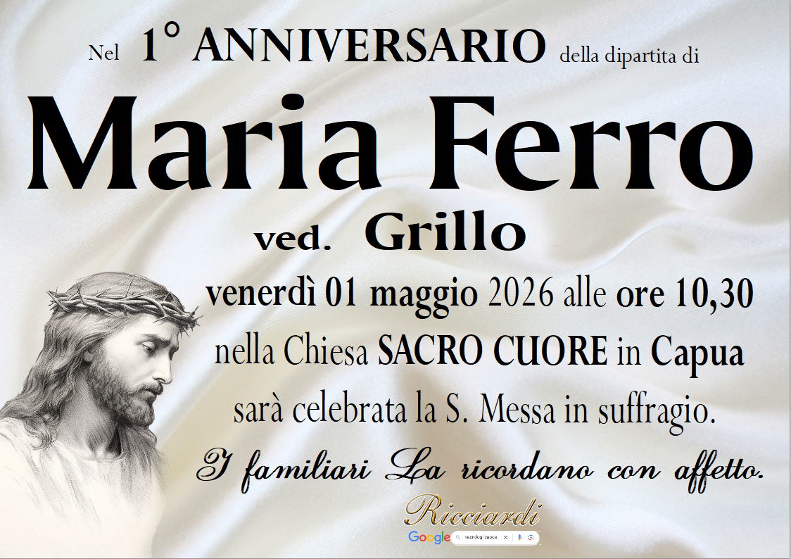 necrologio Maria Ferro