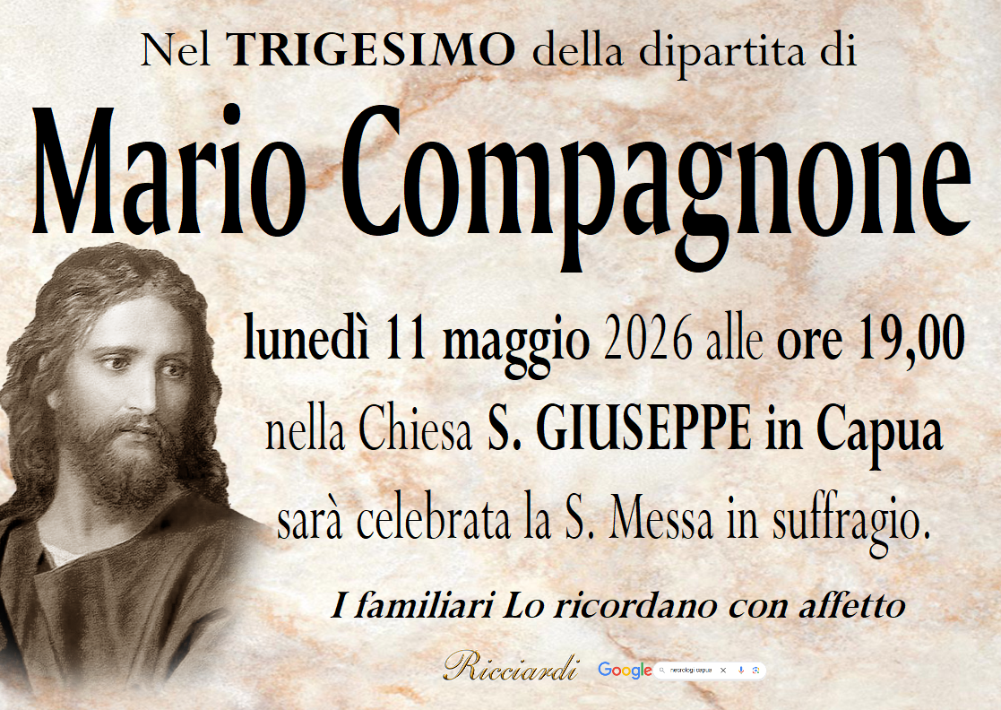 necrologio Mario Compagnone