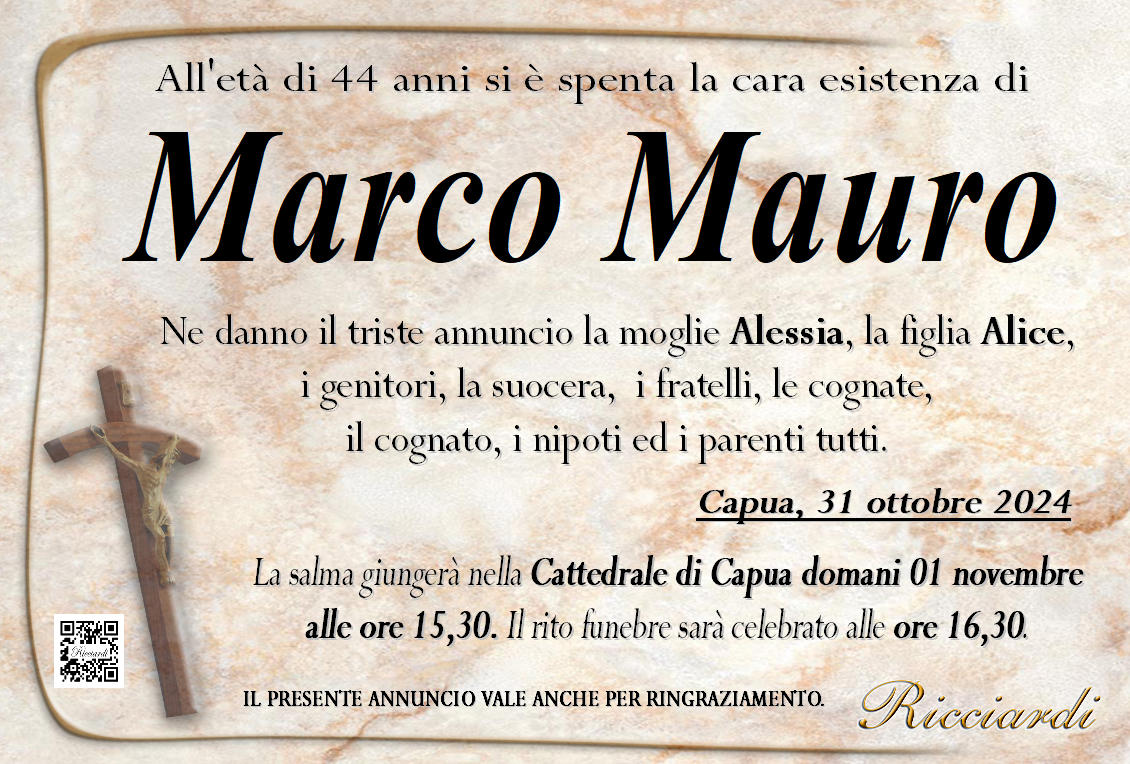 necrologio Marco Mauro