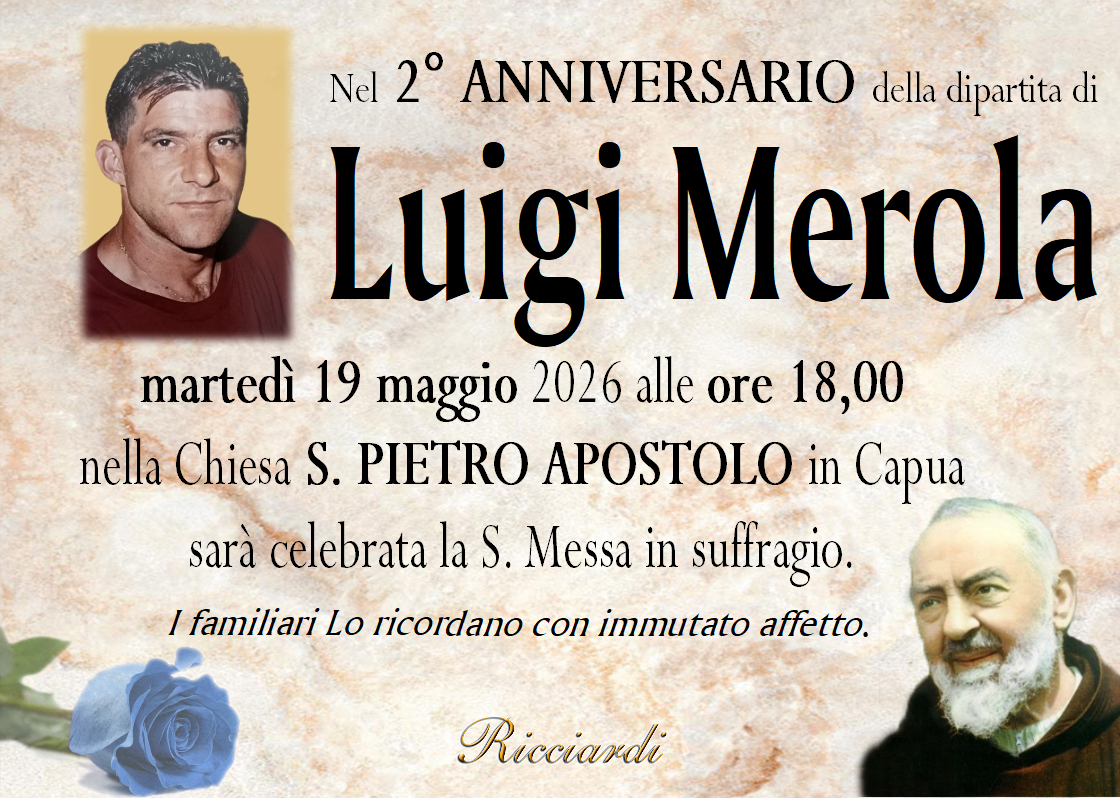 necrologio Luigi Merola