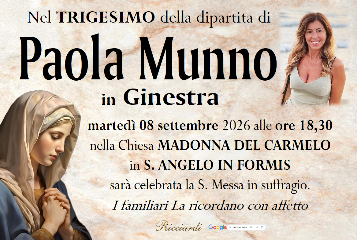 necrologio Paola Munno