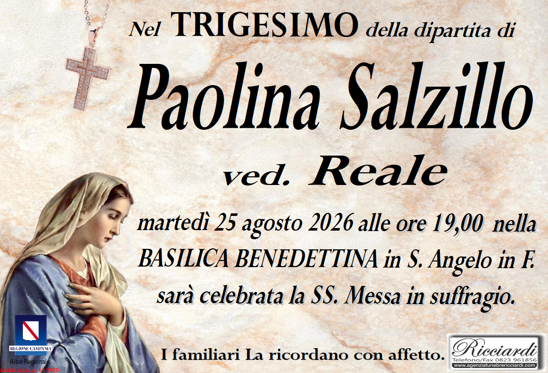 necrologio Paolina Salzillo