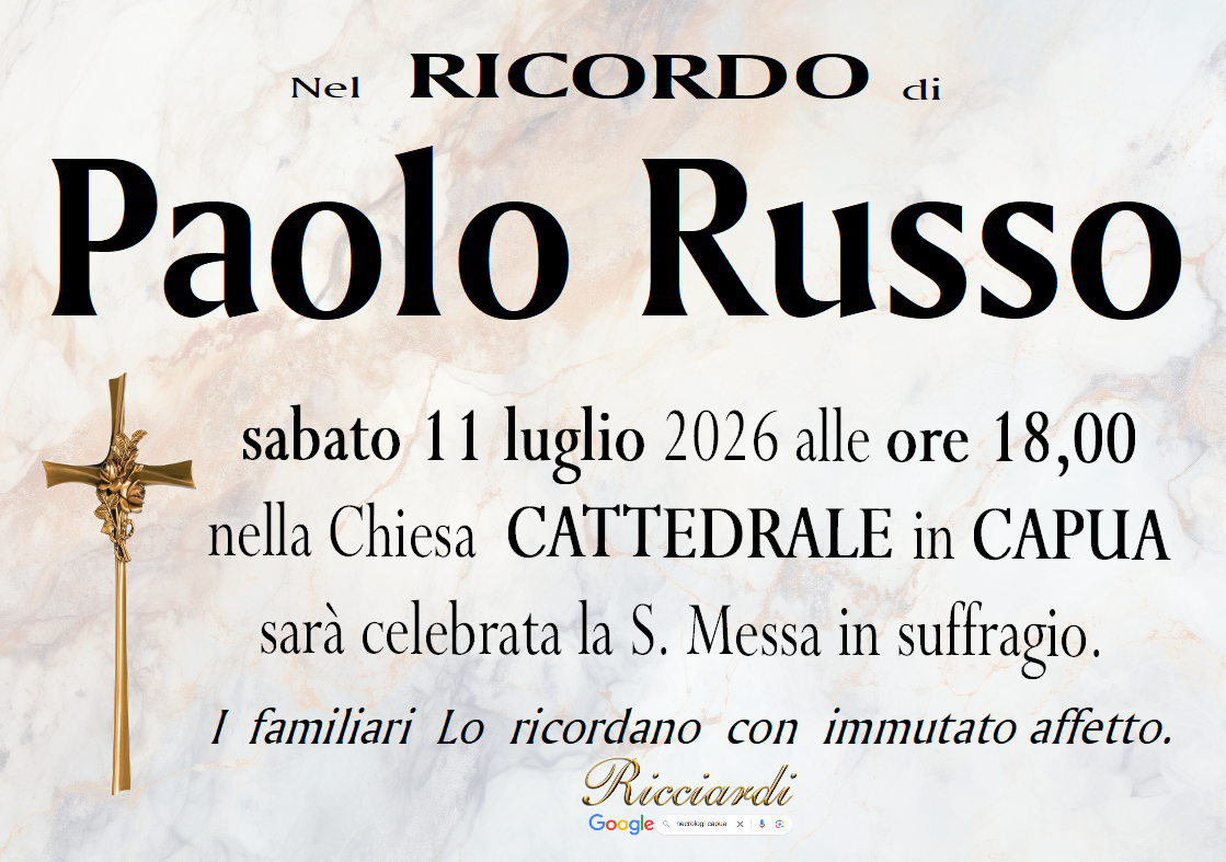 necrologio Paolo Russo
