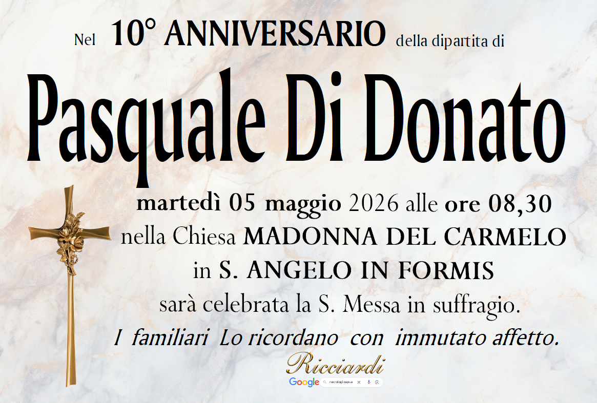 necrologio Pasquale Di Donato