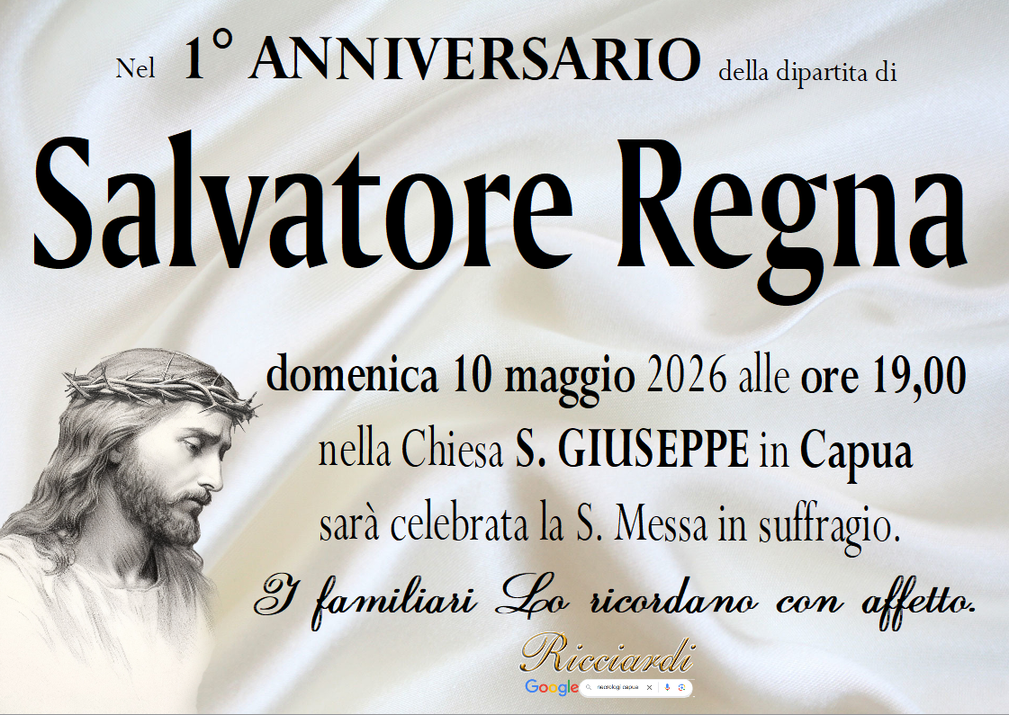 necrologio Salvatore Regna