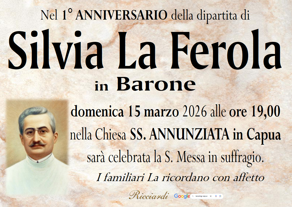 necrologio Silvia La Ferola