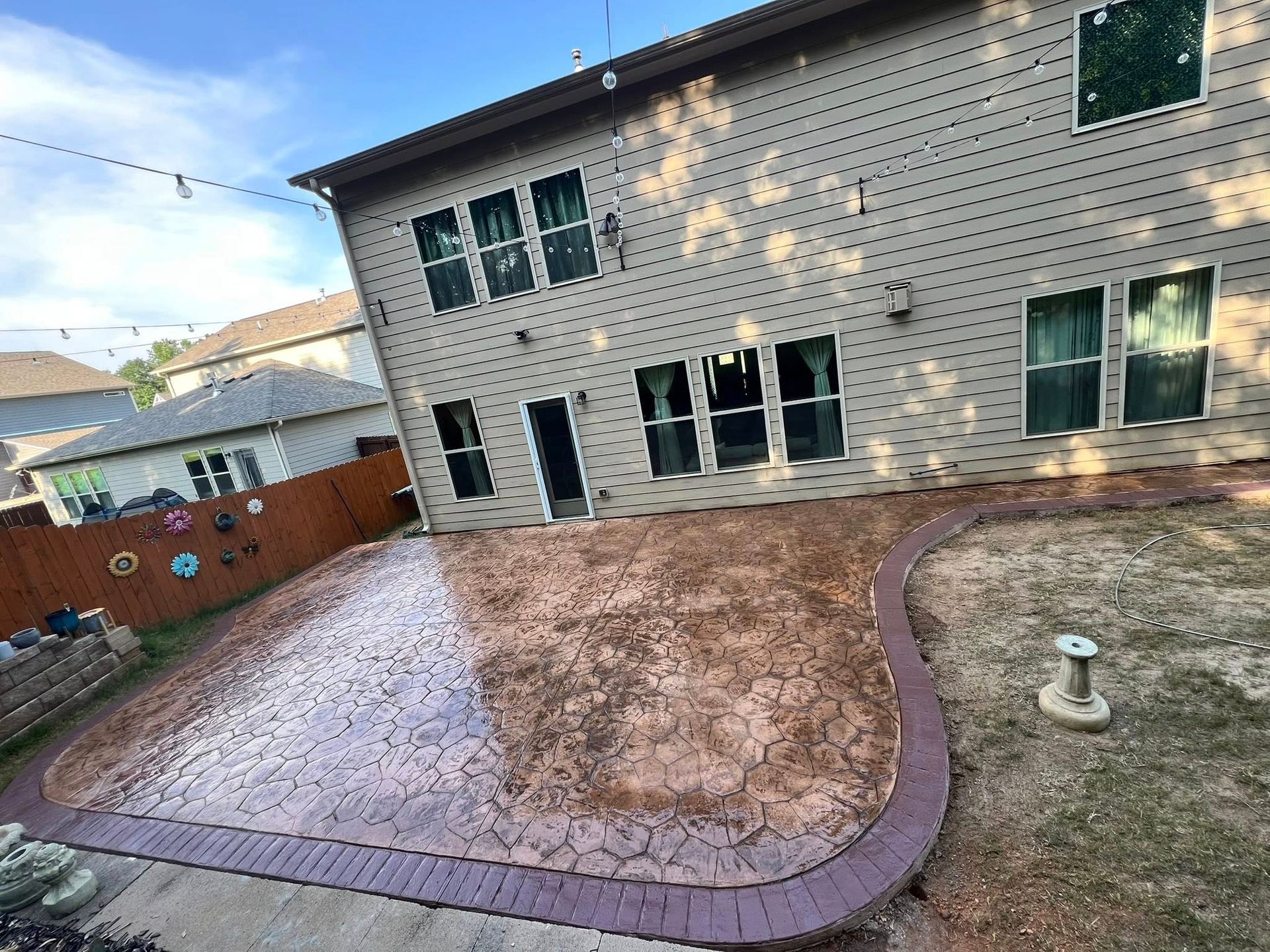 beautiful concrete patio