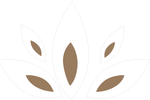 Disegno di fiore di loto marrone e bianco.