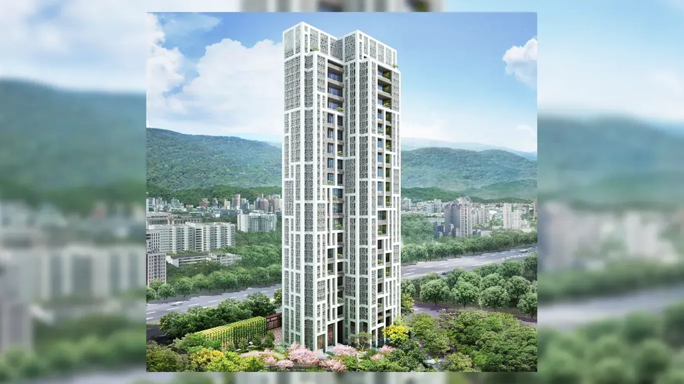 華固 天鑄 住宅大樓與山景