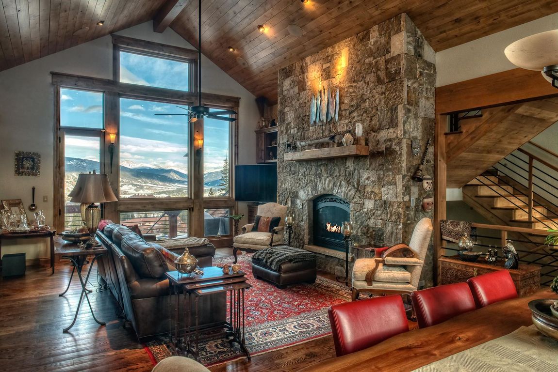cozy living room with fireplace