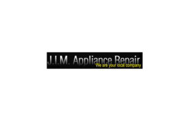 J.I.M. Appliance Repair logo with text "We are your local company" on a black rectangle.