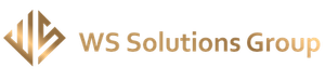 WS Solutions Group logo with gold geometric emblem and text on white background