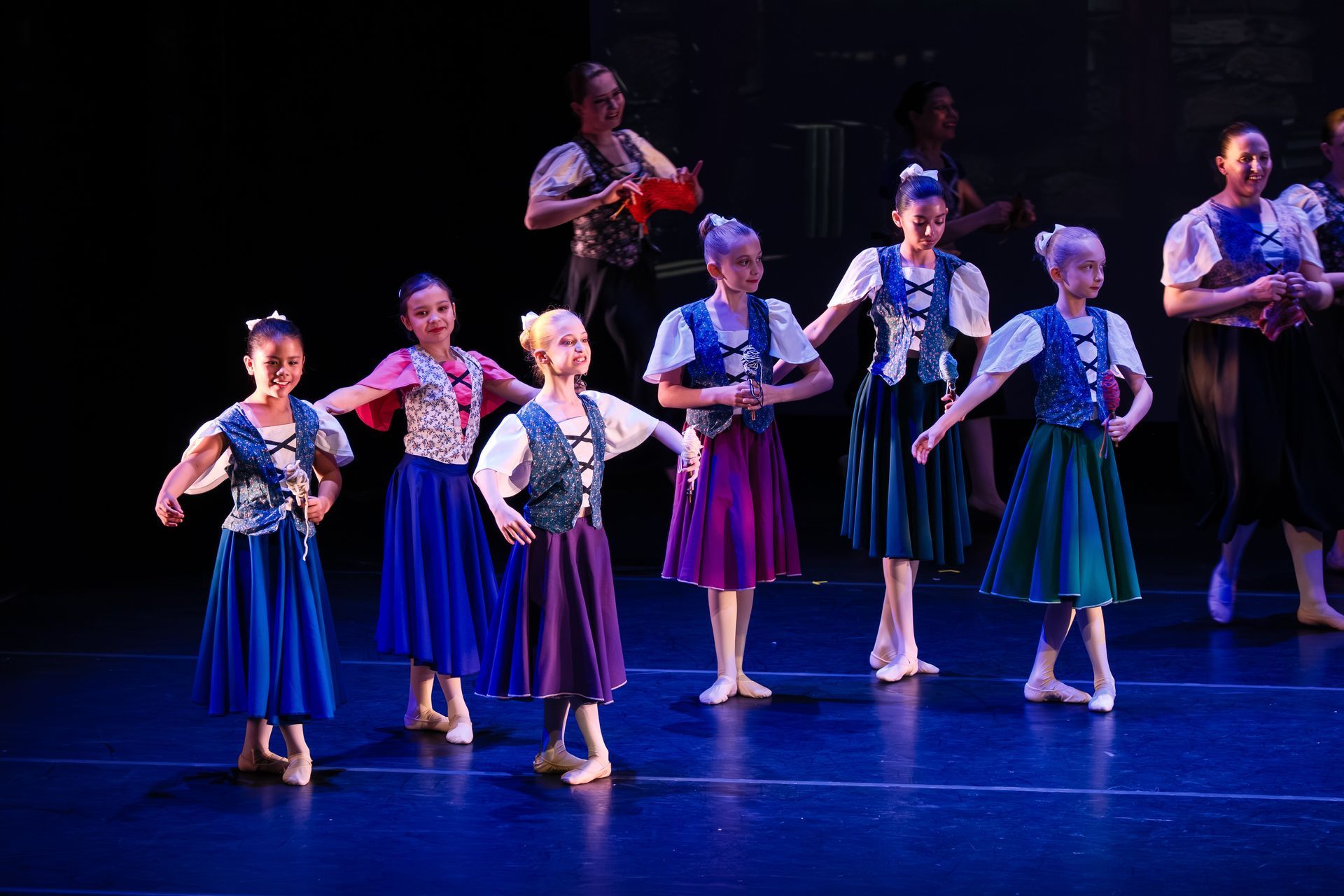 Girls in a ballet class. Girls in a ballet class.
