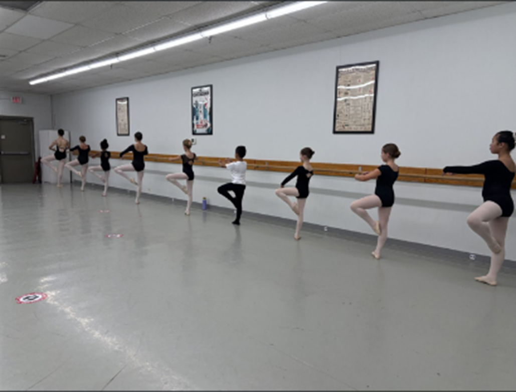 Young ballerinas at a ballet school. Young ballerinas at a ballet school.