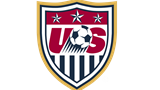 US Soccer crest logo with stars, soccer ball, and red, white, and blue shield
