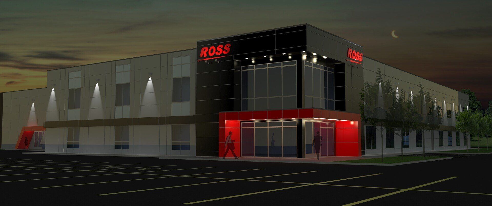 An artist 's impression of a ross store at night