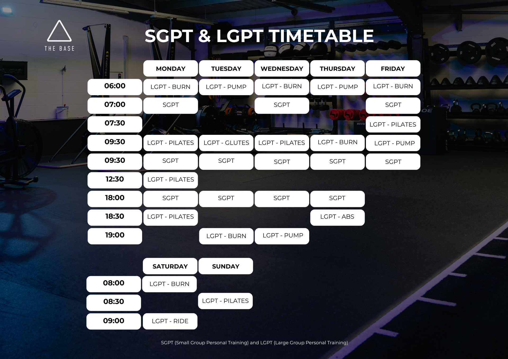 SGPT AND LGPT UPDATED TIMETABLE