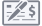 Check and pen icon.
