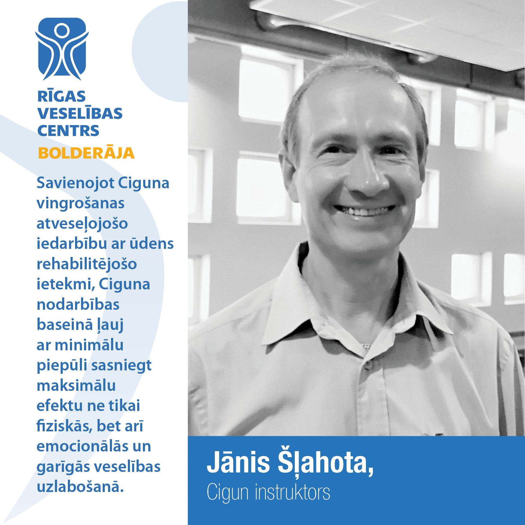 Ciguna un Taidzi instruktors Jānis Šļahota. RVC fliliāle Bolderāja