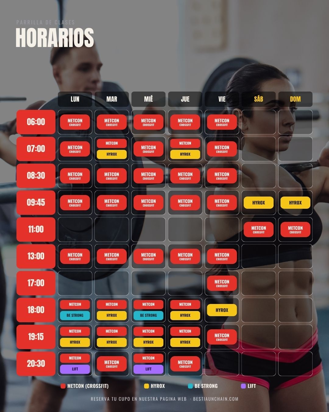 Clases METCON (CrossFit) en Vitacura con coach en cada bloque. Entrenamiento funcional grupal en Bestia Unchain vitacura