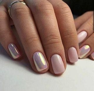 Applicazione smalto color perla