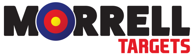 Morrell Targets logo with black, red, yellow and blue target icon