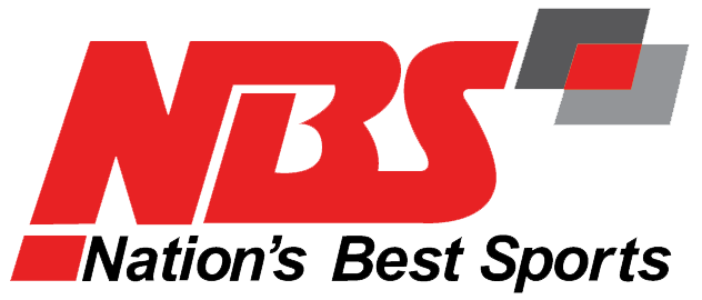 NBS Nation’s Best Sports logo in red, black, and gray with italic text and a gray-red square accent