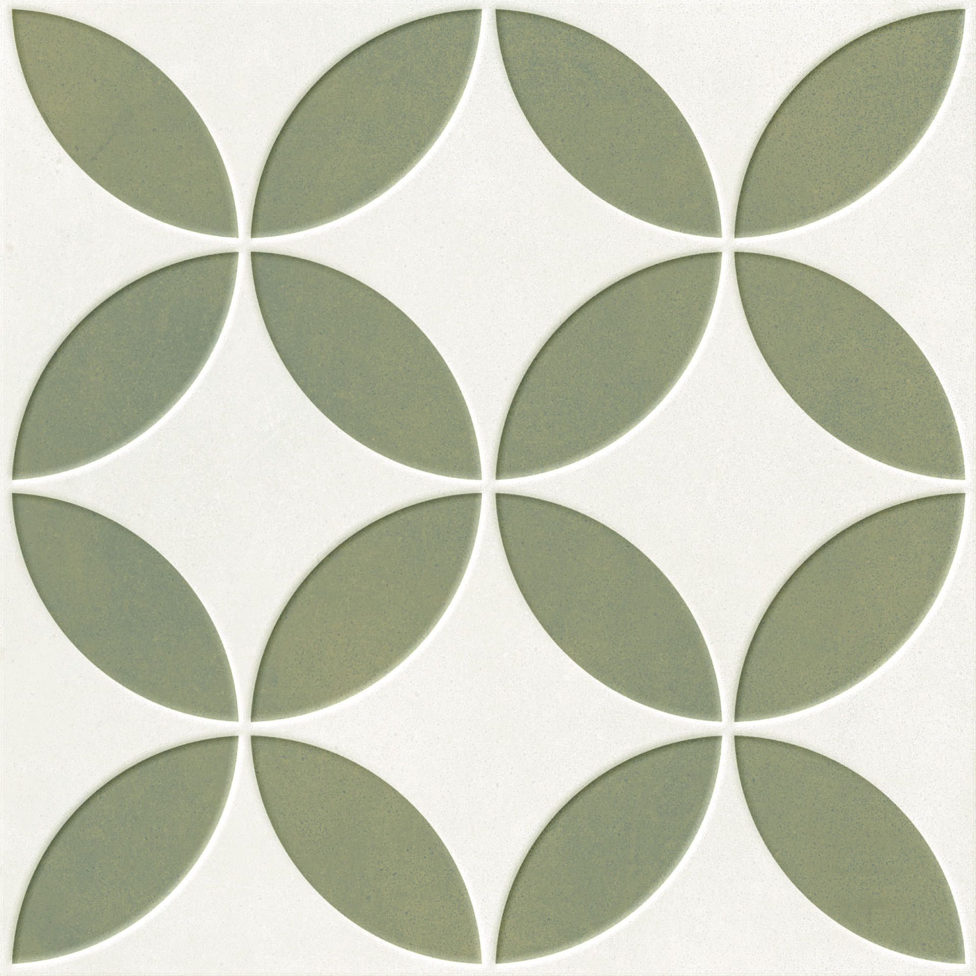 Floral-inspired Clay Petals tile offering warm tones and playful texture
