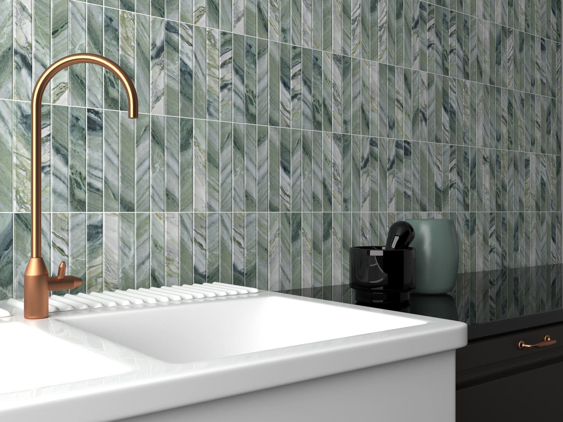 Argos Jade tile, smooth porcelain surface
