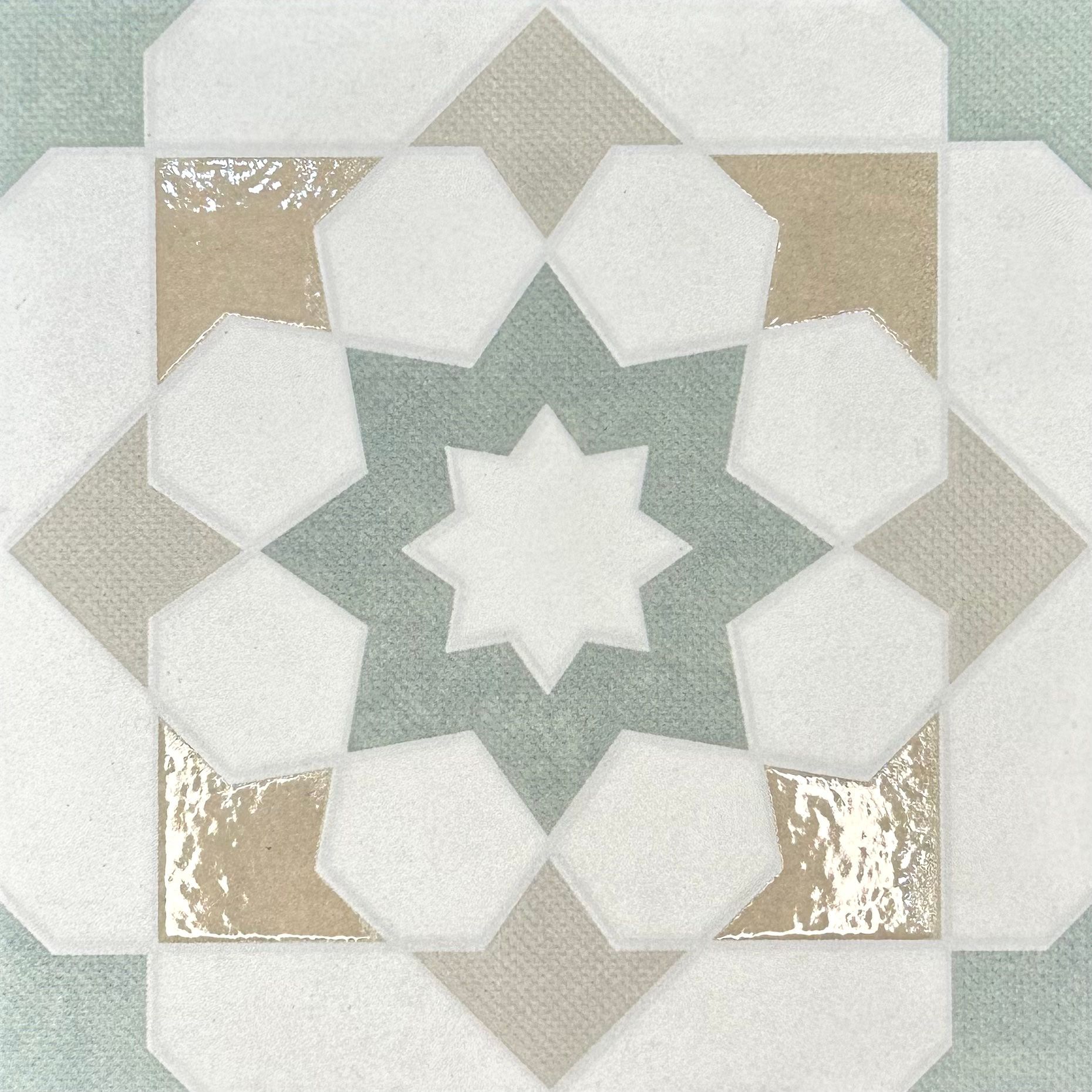 Subtle taupe star design tile perfect for classic and modern interiors