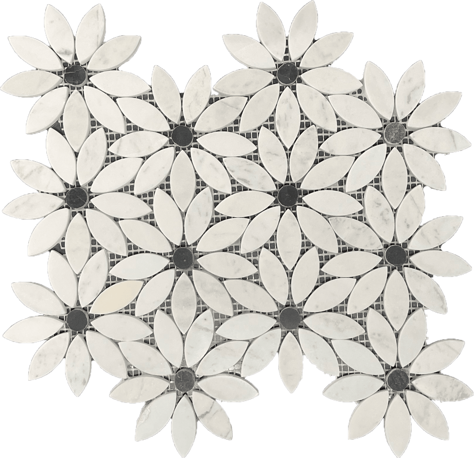 Felice Daisy White mosaic tile