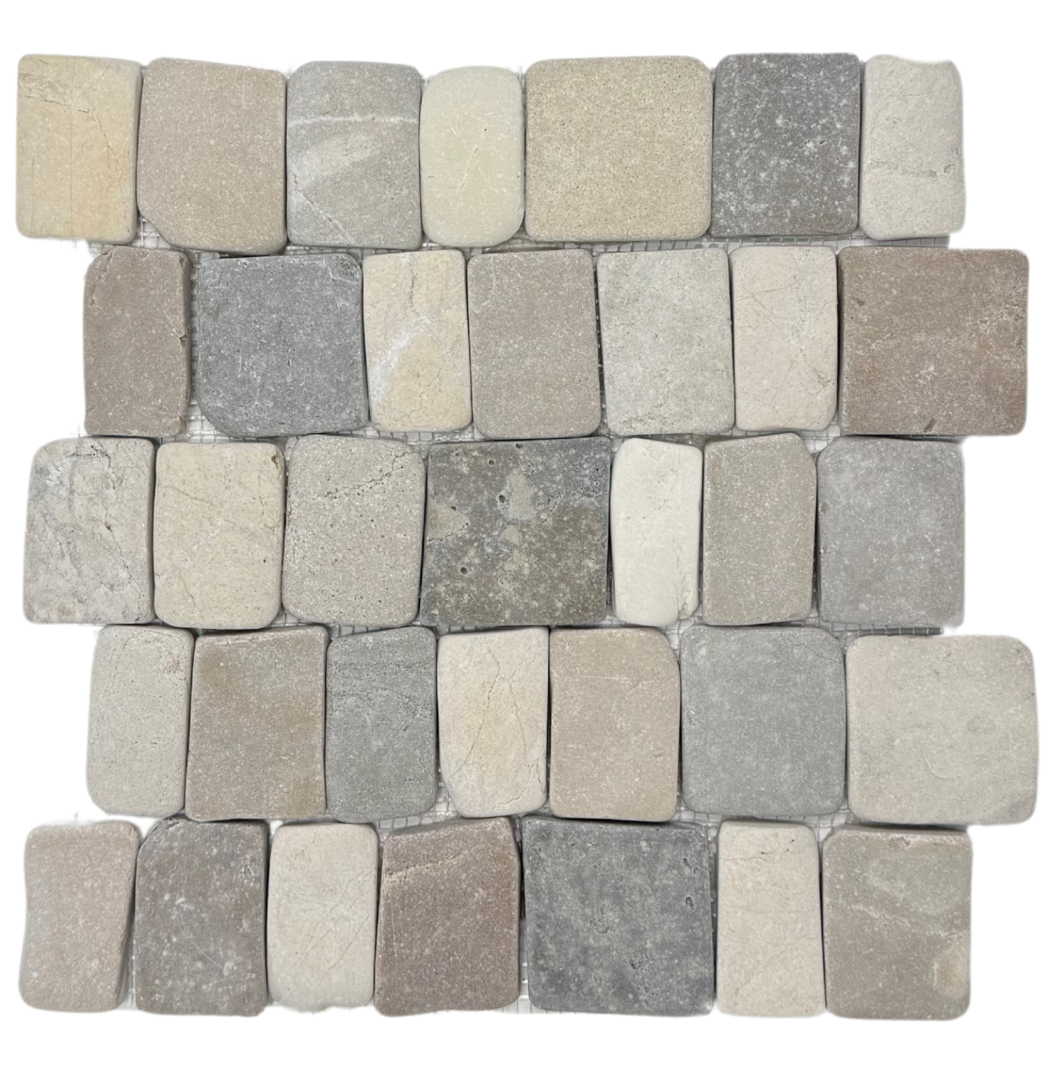 Lombok stacked pebble mosaic