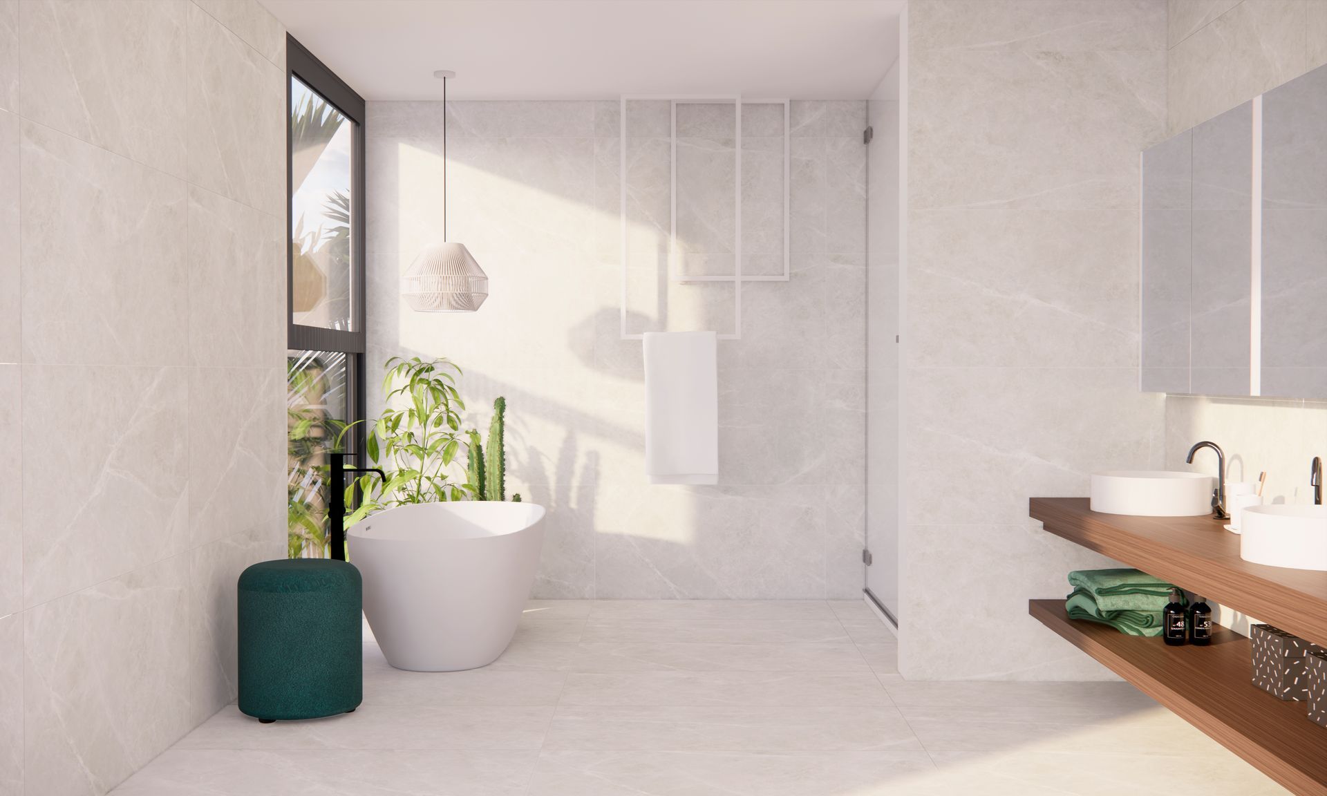 Sunrise Cream and Sunset White porcelain tile, elegant tile pattern