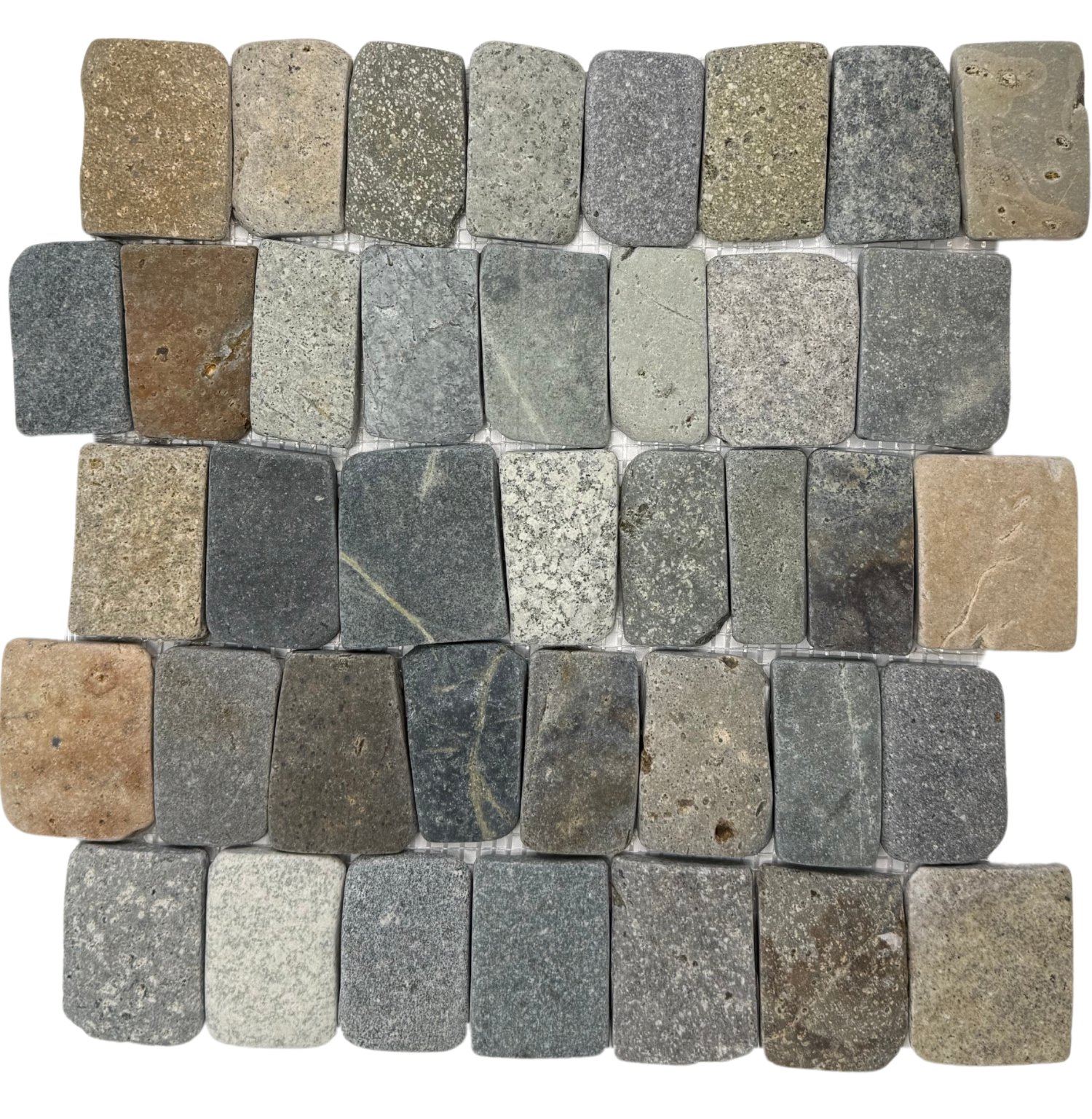 Sumatra stacked pebble mosaic